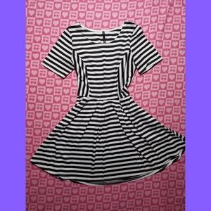 LOVE Culter Black & White Striped Dress